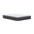 12 In. Pocket Spring Hybrid Bed In A Box Mattress, Queen, Plush Gel Memory Foam Mattress, White Gray Grey White Bedroom Modern Memory Foam Polyester Queen