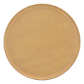 2 Tiered Round Natural Wood Coffee Table With Storage Rattan Base In 31.3'' Natural Rubber Wood