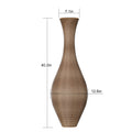 39 Inch Tall Artificial Rattan Floor Vase In Elegant Beige Statement Piece For Living Room Decor, Entryway, Or Hallway Versatile Home Accent For Dried Or Silk Floral Arrangements Beige Grey American Design,American Traditional,Antique Pvc