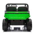 24V Xxxl Kids Ride On Utv W Parents Remote Control,Two Seater,Automatic Tipping Bucket,Rear Wheel Suspension,Slow Start,Portable Handle,Safety Belt,Led Light,Usb,Mp3,Bluetooth,Horn For Kids Aged 3 8. Green 50 99 Lbs Polypropylene