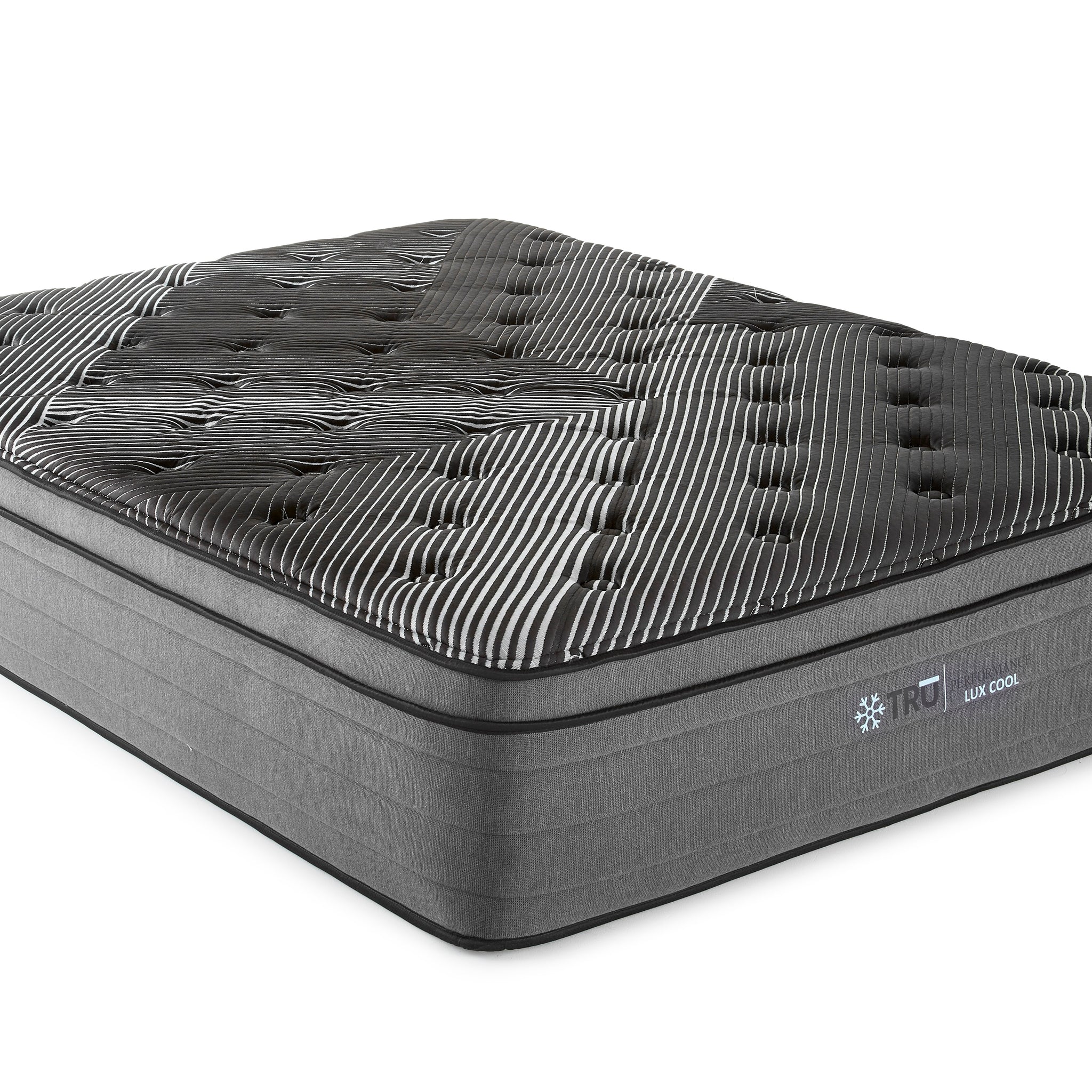 15" Pure Ice Eurotop Ultra Plush Twin Mattress Black Foam Spring Twin