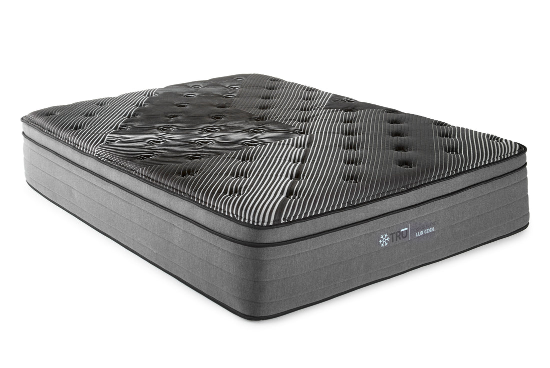 15" Pure Ice Eurotop Ultra Plush Queen Mattress Black Foam Spring Queen