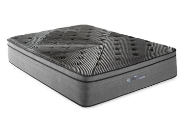 15" Pure Ice Eurotop Ultra Plush Queen Mattress Black Foam Spring Queen