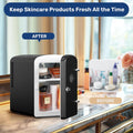 9 Cans Compact Mini Fridge, Warmer And Cooler Portable Refrigerator With Observation, Freon Free & Eco Friendly, 6L With Window, Black Black Polypropylene