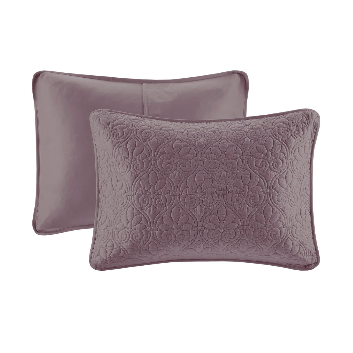 Reversible Bedspread Set Purple King Purple Cotton
