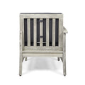 Perla Left Armchair, Grey Dark Gray Acacia Wood