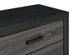 Soluto Grey And Black Chest Black Gray Rubber Wood