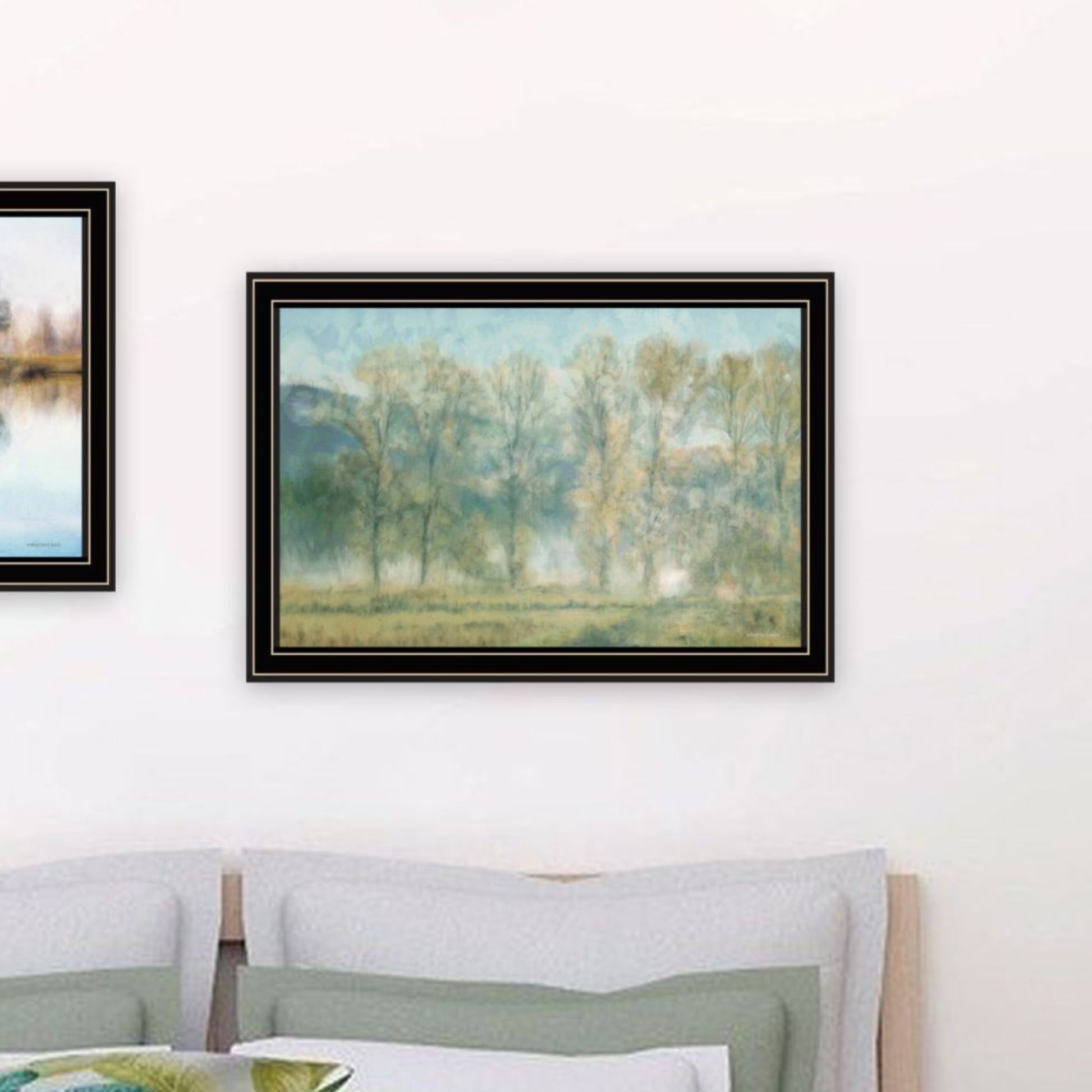 "Peaceful Lake Reflection" Framed Wall Art For Living Room, Wall Art Print For Home Decor, Bedroom Wall Art By Bluebird Barn Multicolor Wood Paper