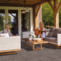 Wood Plastic Composite Deck Tiles Set Of 20, Sustainable Fsc Composite Decking Resist Rust, Water, Weather, Easy To Diy & Maintain, Ideal For Patios, Balconies, Rooftops, Light Coffee Color Light Coffee Wood Plastic