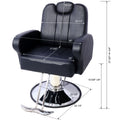 Hair Stylist All Purpose Barber Chair For Barbershop Salon Chair,Heavy Duty Hydraulic Barber Chair Spa Furniture Shampoo Reclining Extra Wider Seat Beauty Hair Salon Equipment Black Black Pu