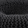 Knited Pouf Dark Grey Cotton