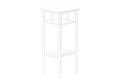 Accent Table, Side, End, Plant Stand, Square, Living Room, Bedroom, White Laminate, White, Contemporary, Modern White Mdf