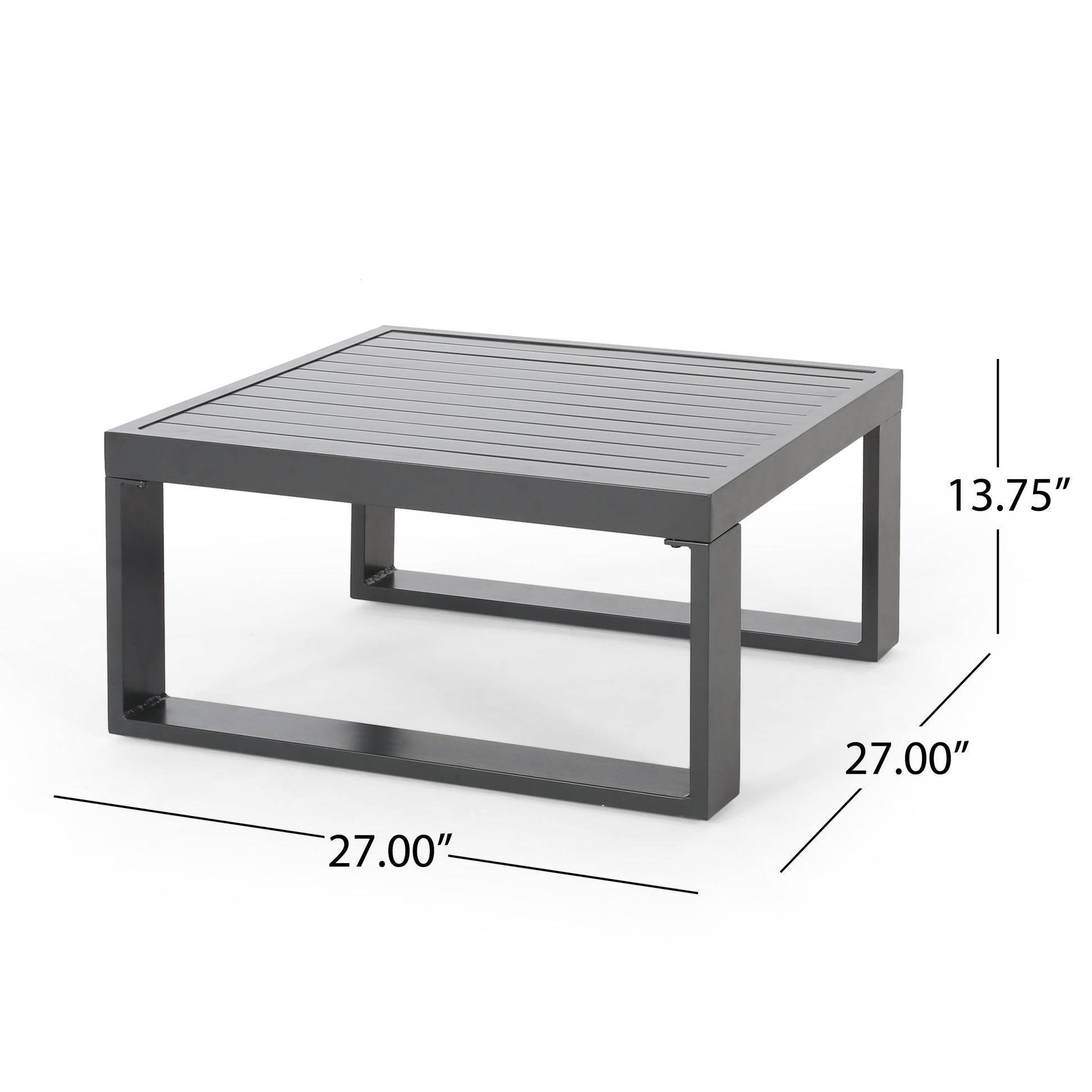 Dursley Corner & Coffee Table Grey Aluminium