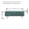 Upholstered Storage Bench Rectangular Ottoman Entryway Bench Storage Chest With Padded Seat Bed End Stool For Hallway Living Room Bedroom, Green Chenille Fabric Green Chenille Green Chenille