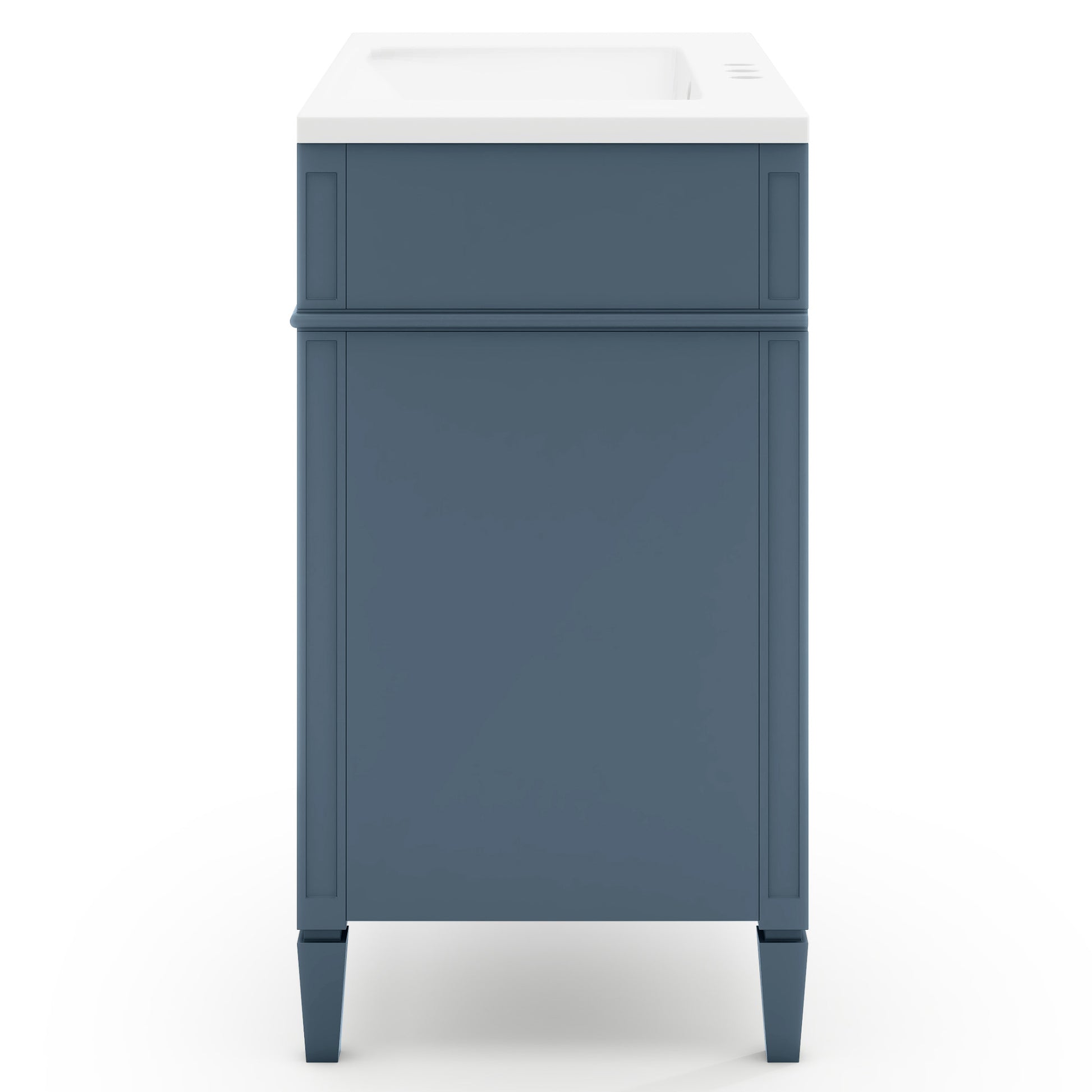 36'' Bathroom Vanity With Top Sink, Modern Bathroom Storage Cabinet With 2 Drawers And A Tip Out Drawer, Single Sink Bathroom Vanity 3 Blue 1 1 Adjustable Shelves Bathroom Freestanding Modern Solid Wood Mdf Resin Painted