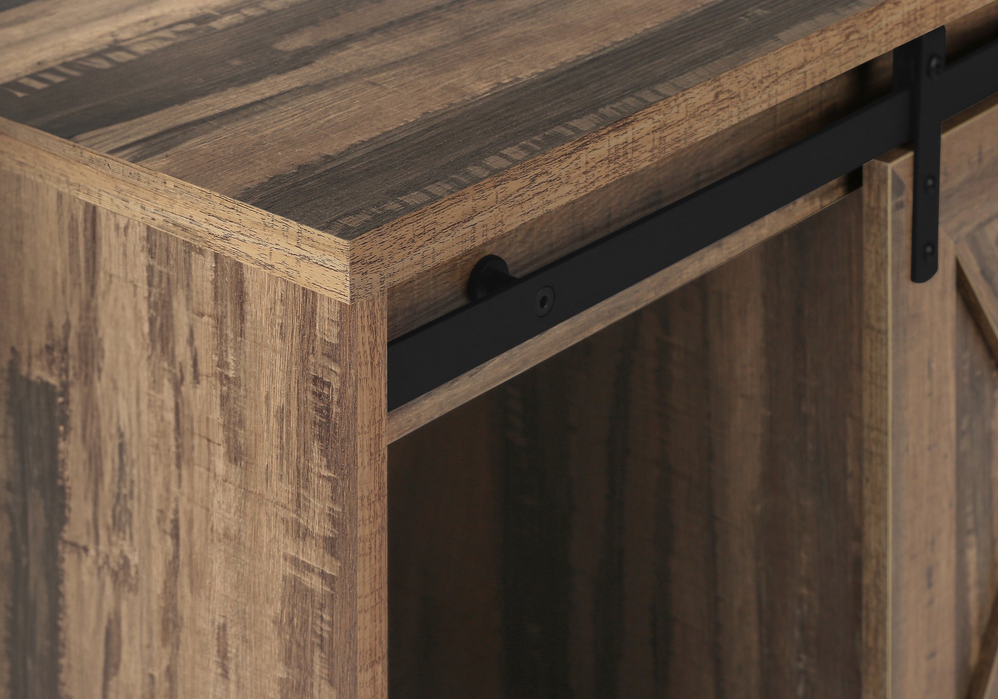 Tv Stand, 60 Inch, Console, Media Entertainment Center, Storage Cabinet, Living Room, Bedroom, Brown Laminate, Transitional Brown 80 89 Inches Particle Board