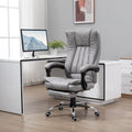 Vinsetto Massage Office Chair, High Back Reclining Desk Chair, Gray Gray Polyester