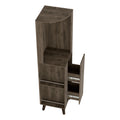 Cincinatti Corner Bar Cabinet, Cup Rack, Two External Shelves, One Drawer, Four Legs Dark Brown Brown Particle Board Particle Board