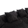 Coolmore Boucle Sofa 3 Seater For Living Room Oversized Comfy Sofa Unique Double Seat And Corner Construction For Apartment, Office Left Hand Facing Black Black Primary Living Space Foam Boucle 3