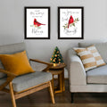 2 Piece Vignette The Lord Is My Strength Red Cardinals Black Framed Wall Art For Living Room, Bedroom Wall Art Print For Home Decor By Annie Lapoint Multicolor Wood Paper