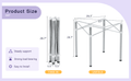 Simple Silver Stainless Steel Folding Table Frame Multifunctional, Space Saving.Folding Table Frame,Silver Stainless Steel Material,Only Table Leg.5.5*5.5*28.7 26.3*26.3*28.7 Inch. Silver Metal