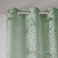 Palm Leaf Burnout Window Sheer Sage Green 50X95