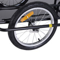 Aosom Bike Cargo Trailer, Bicycle Trailer, Heavy Duty Bike Wagon Cart, Foldable Compact Storage, With Universal Hitch, 16