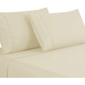 Lanester 4 Piece Full Size Deep Pocket Sheet Set The Urban Port, Cream Cream Microfiber