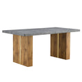 Large Modern Rectangular Table With Cement Grey Patterned Top And Large Mdf Legs For Kitchen, Dining And Living Room To Give A Different Atmosphere To The Home Environment. Gray Mdf