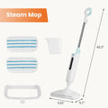 Steam Mop For Floor Cleaning,Lightweight Floor Steamer Cleaner For Hardwood Tile Laminate Floors Carpet, 2 Washable Pad,Green Green Abs