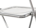 Folding Chair Transparent Chairs Ghost Stackable Crystal Folding Chair Pc Plastic Living Room Seat Chrome Frame And Foldable Acrylic Chair Fo O Clear Clear Pc