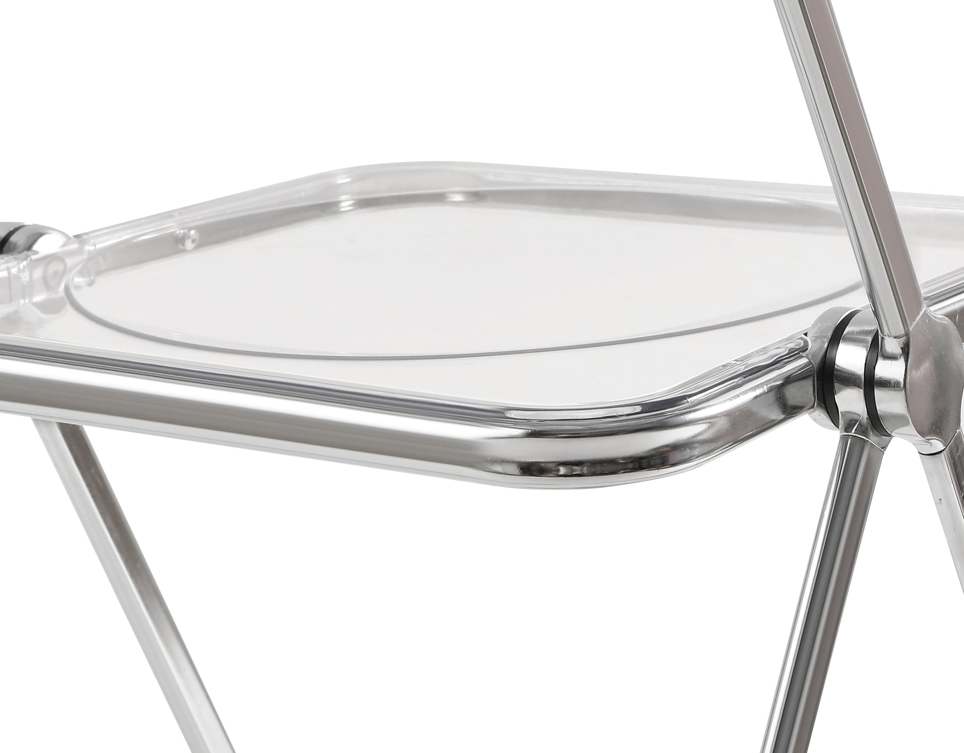 Folding Chair Transparent Chairs Ghost Stackable Crystal Folding Chair Pc Plastic Living Room Seat Chrome Frame And Foldable Acrylic Chair Fo O Clear Clear Pc