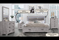 Rover Grey Mirror Gray Solid Wood Mdf