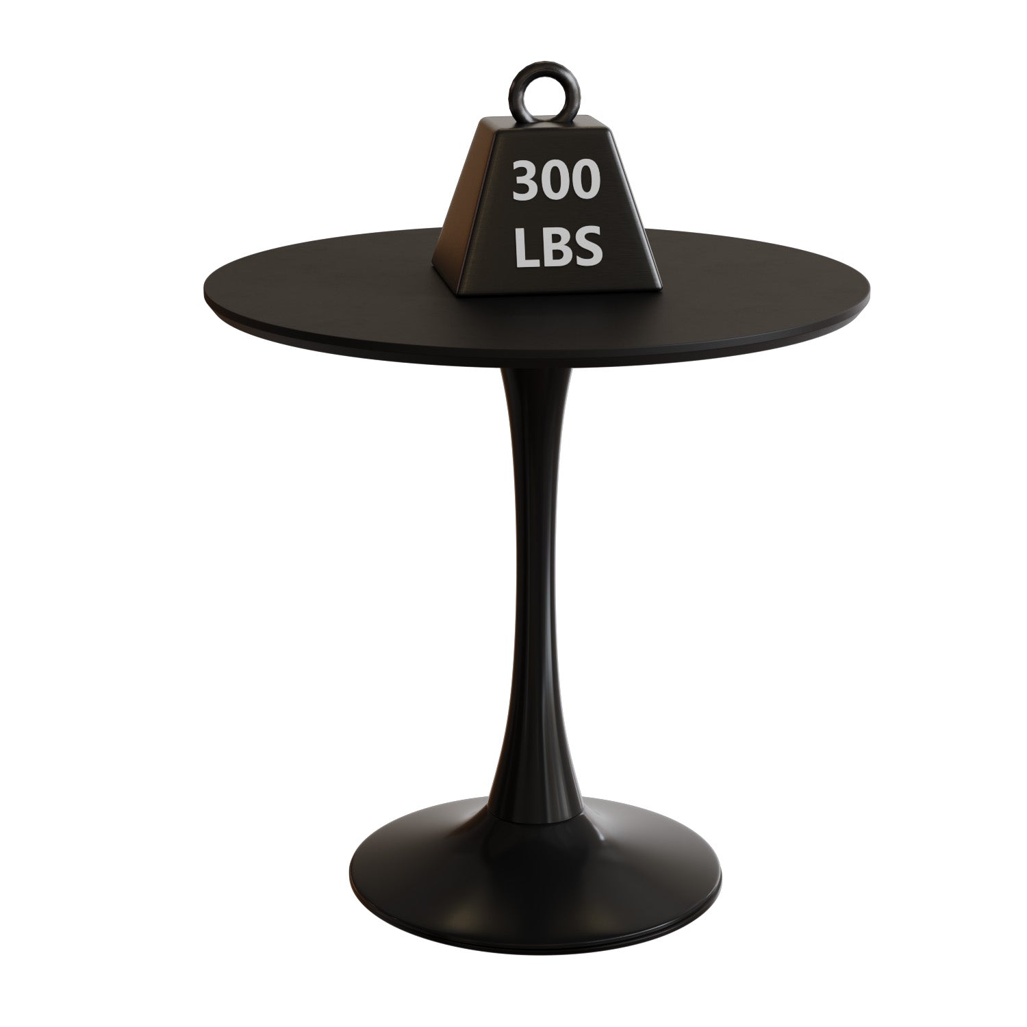 Black Round Dining Table, 31.5" Tulip Table Kitchen Dining Table 2 4 People With Mdf Table Top & Pedestal Base, Mid Century End Table Leisure Coffee Table Office Living Room Table Black Kitchen Round Mdf