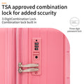 Pp Luggage Sets 3 Piece 20 24 28 , Expandable Carry On Luggage With Tsa Lock Airline Approved, Pp Materials Hard Shell And Lightweight Suitcase With Spinner Wheels Pink Pink Polypropylene