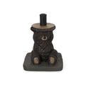 Bear Umbrella Base Dark Brown Concrete