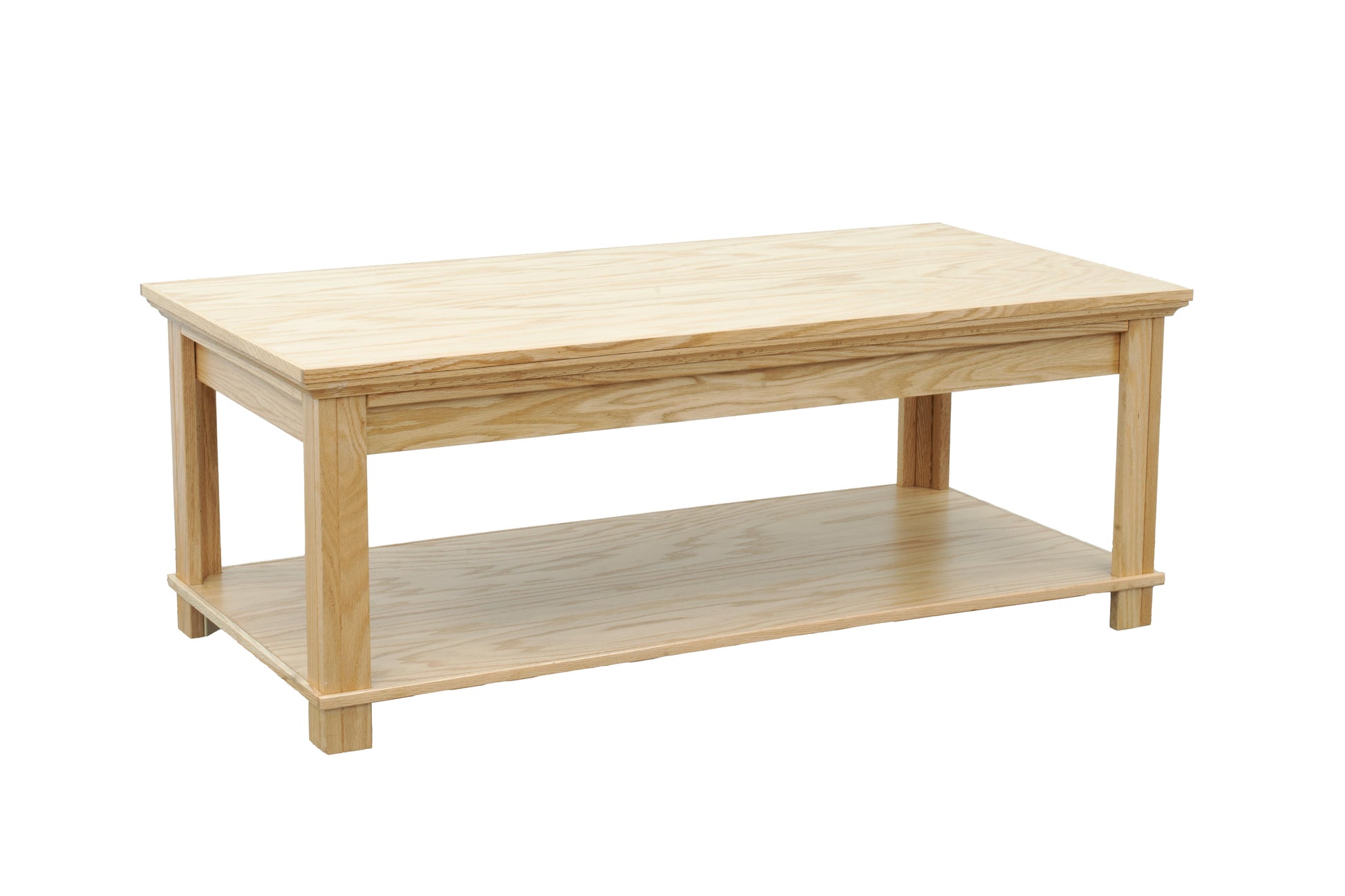 Topanga 48 Inch Coffee Table, No Assembly Required, Natural Finish Natural Wood