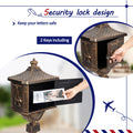 Polar Aurora Mailbox Cast Aluminum Bronze Mail Box Postal Box Security Heavy Duty Bronze Aluminium