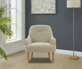 Chenille Armchair, Modern Style Accent Chair With Wood Legs, Comfy Design For Living Room, Bedroom, Office, Light Grey Gray Foam Wood Fabric