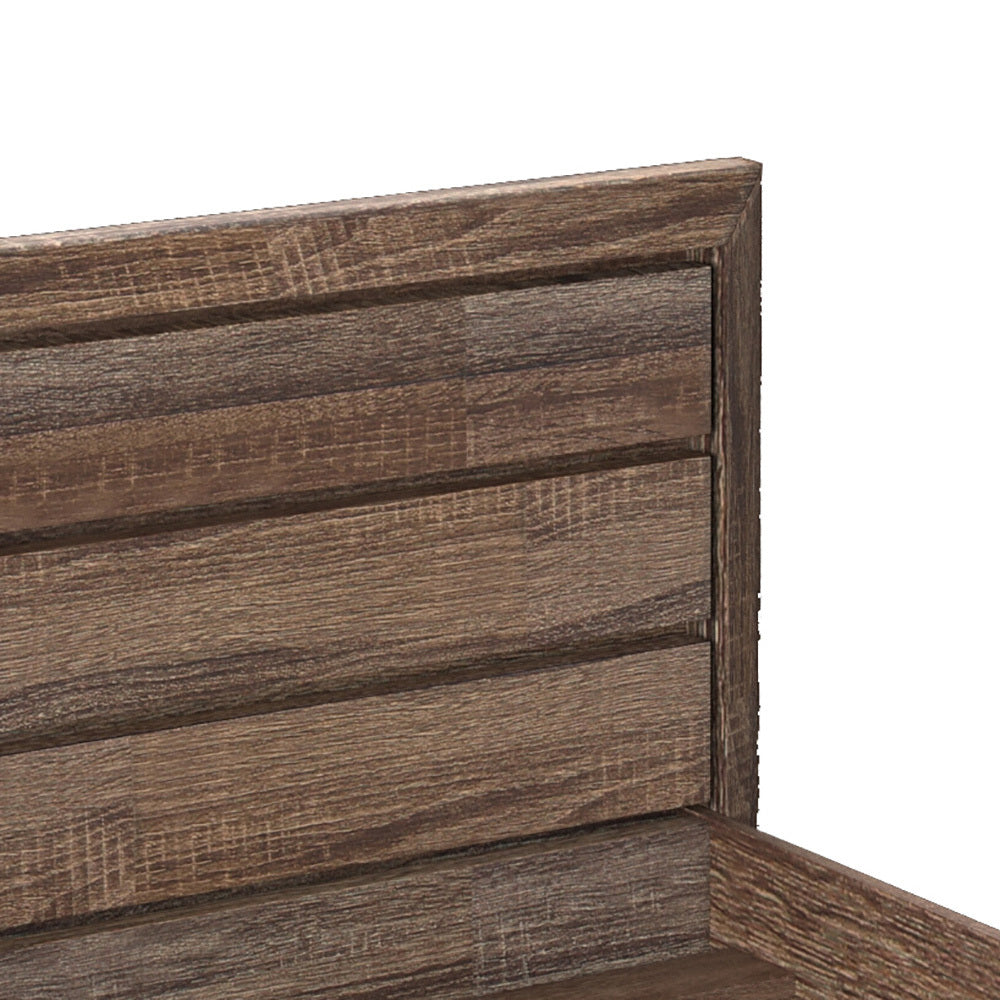 Weathered Grey Queen Bed Box Spring Required Queen Gray Wood Gray Bedroom Rustic Panel Wood