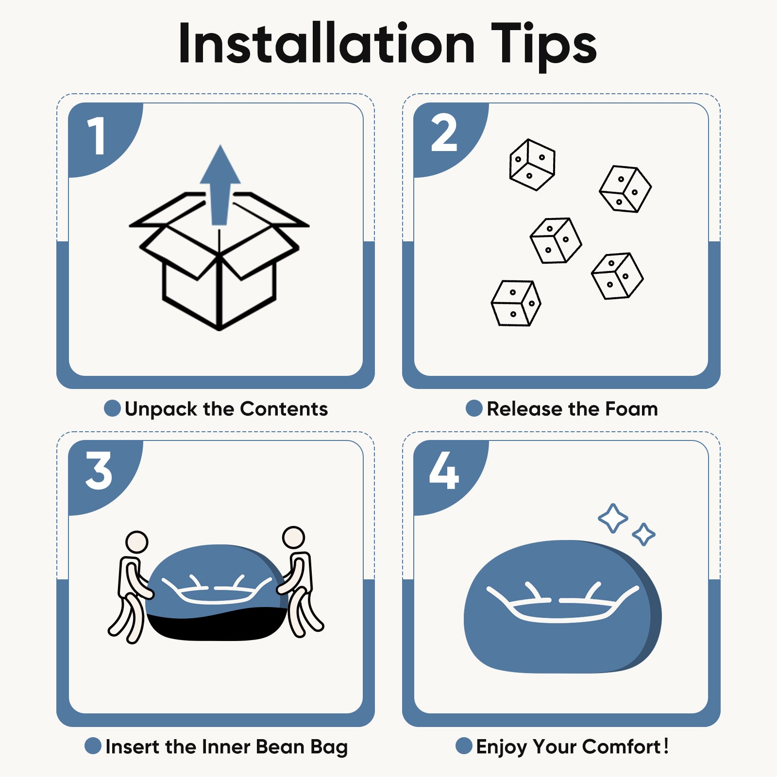 3 'Beanbag Chair, Adult And Child Beanbags, Oversized Couch Couch, Living Room Furniture, Detachable, Washable Covers, Huge Comfortable Play Chair, Round Sofa, Bedroom Quarters Gray Fabric