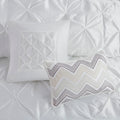 7 Piece Tufted Comforter Set White Cal King California King White Polyester
