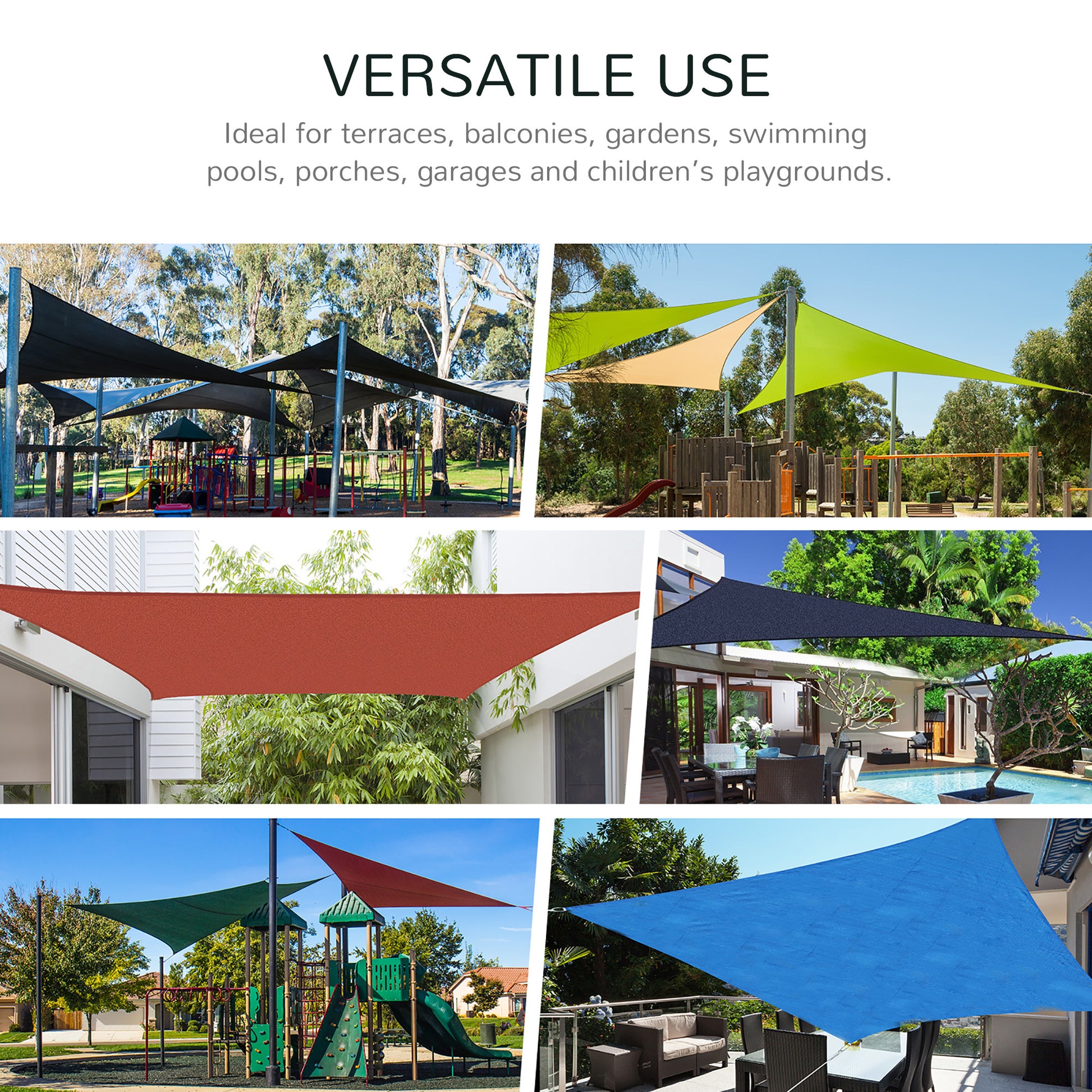 Outsunny 16' X 20' Sun Shade Sail Canopy, Rectangle Uv Block Awning For Patio Garden Backyard Outdoor, Green Green Polyethylene