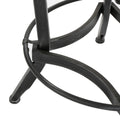 Newman Iron Wood Barstool Black Metal & Wood