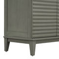 Sideboard With 4 Door Large Storage Buffet With Adjustable Shelves And Metal Handles For Kitchen, Living Room, Dining Room Antique Gray Antique Gray Solid Wood Mdf