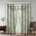 Printed Botanical Blackout Curtain Panel Aqua Polyester