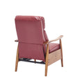 Coolmore Wood Frame Armchair, Modern Accent Chair Lounge Chair For Living Room Wine Red Pu Leather