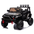 24V Kids Ride On Car W Parents Remote Control,400W Motor,Four Wheel Suspension,Adjustable Speed,Usb,Mp3,Music,Bluetooth,Large Display Screen,Power Display,Portable Handle,Safety Belt For Kids Aged 3 . Black 50 99 Lbs Polypropylene