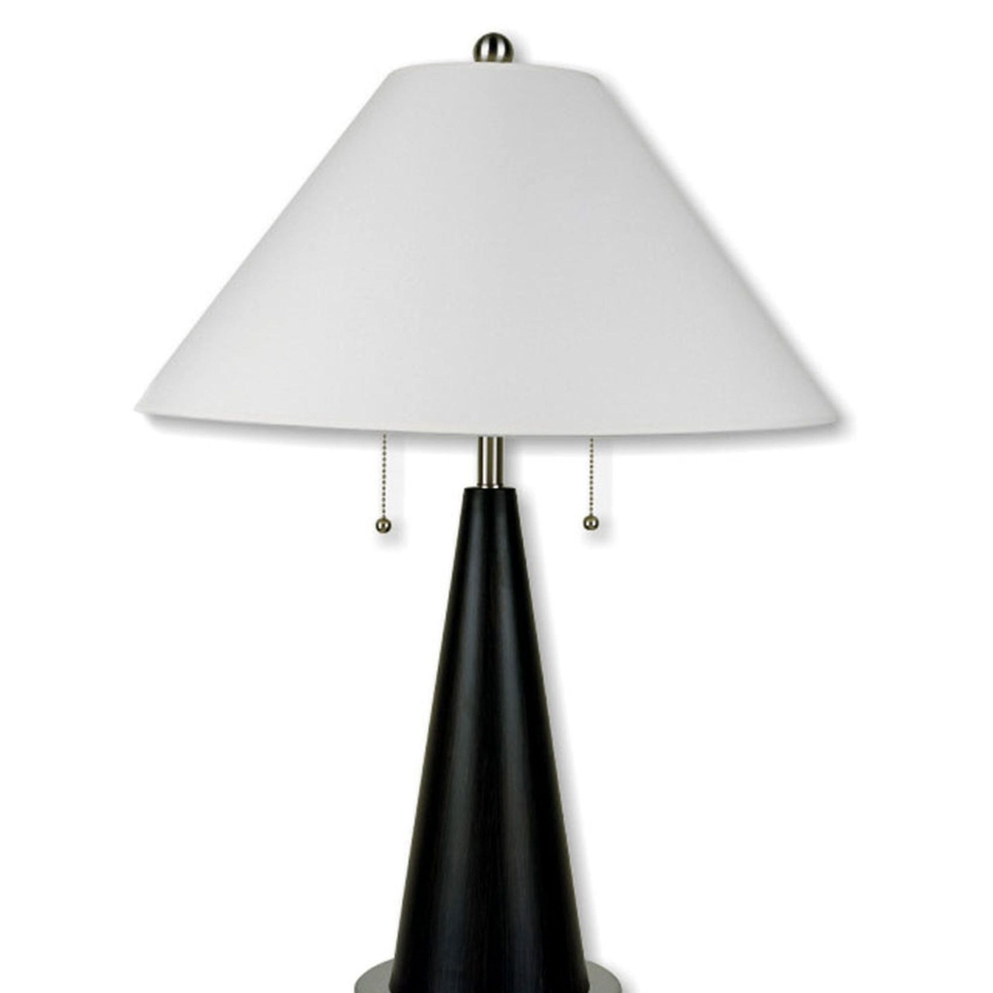 28" Tall Metal Table Lamp With Black Finish, White Linen Shade Multicolor Metal