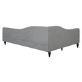 Full Size L Shaped Linen Daybed, With Solid Wood Legs, Gray Old Sku: Sf000146Aae Full Gray Linen Mdf